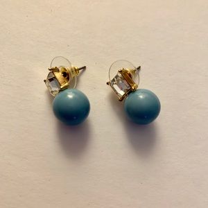 Stud Blue Ball Earrings